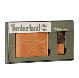 Timberland 添柏岚 Passcase 男士真皮钱包（附钥匙扣）