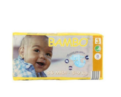 BAMBO 班博 绿色生态 婴儿纸尿裤3号(5-9公斤) 56片