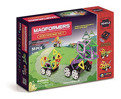 MAGFORMERS 麦格弗 Zoo Racing set 动物赛车套组55片装 带遥控