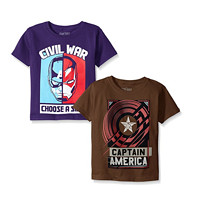 MARVEL 漫威 Captain America 儿童T恤 2件装