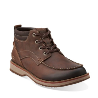 Clarks Mahale Mid Chukka 男款真皮踝靴