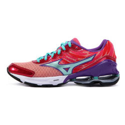 美津浓 J1GL159687 女慢跑鞋 WAVE FRONTIER 9 (W） 玫红/紫/绿 36.5