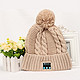  音乐耳机帽 冬季针织毛线帽保暖可接电话的帽子　