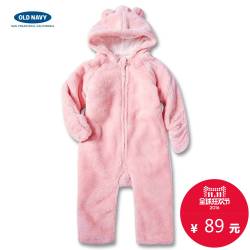Old Navy 男女婴儿 可爱小熊耳朵一体式绒面连体衣 435732