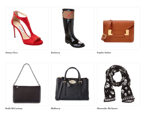 RUE LA LA 精选英国品牌专区 如JIMMY CHOO、BURBERRY等