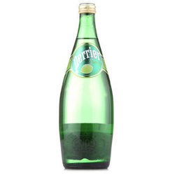 法国进口  巴黎水Perrier气泡矿泉水（青柠味）玻璃瓶装  750ML*12瓶/箱