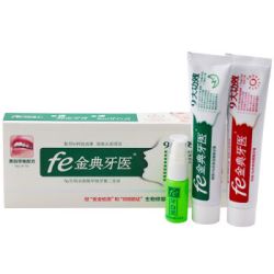 fe 金典牙医 FE生物溶菌酶早晚牙膏 二支装*4件