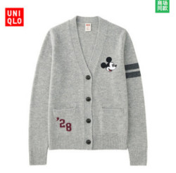 12预告UNIQLO 优衣库 180086 女士羊仔毛混纺V领开衫