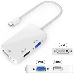 LENTION 蓝盛 MiniDP转VGA/HDMI/DVI三合一转换适配器