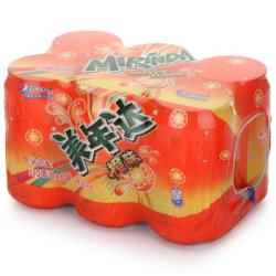 Mirinda 美年达 橙味碳酸饮料330ml*6听 塑包