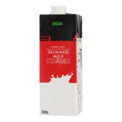ASDA 阿斯达 脱脂牛奶 纯牛奶 1L*2盒