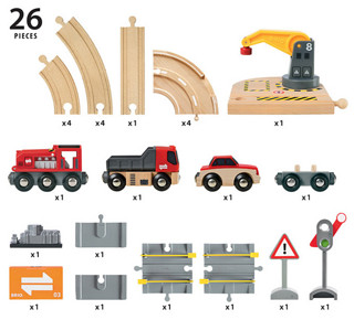 BRIO 火车系列 33208 货运卡车轨道套装