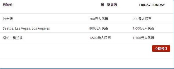 达美航空 北京/上海往返美国洛杉矶/西雅图/波士顿/纽约/拉斯维加斯/奥兰多