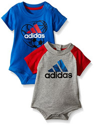 Adidas Baby Boys' Body Suit (2 Pack) 什锦 6 个月