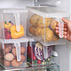 成琳 日式冰箱收纳盒 厨房储物盒 带手柄保鲜盒 水果收纳箱 自由组合 可叠加带盖水果收纳盒 四个装(无内格4个)
