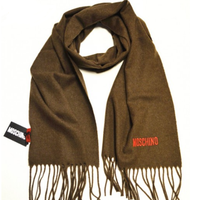 MOSCHINO Unisex 羊毛围巾 棕色