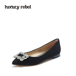 Luxury Rebel 平底尖头方钻女单鞋