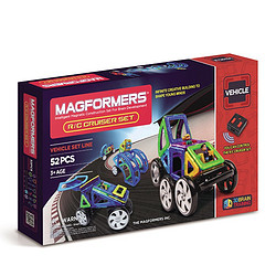 MAGFORMERS 麦格弗 遥控旋转车 磁力建构片 52片+电动遥控车轮