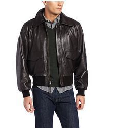 ALPHA INDUSTRIES A-2 Leather Flight Jacket 男款山羊皮飞行员夹克