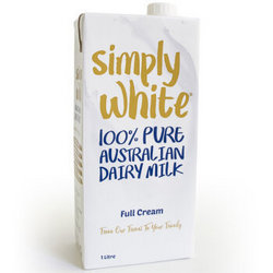 澳洲进口牛奶Simply  white 全脂UHT牛奶/箱 （1Lx12）*3