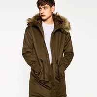 ZARA 01792309737 男士毛领外套