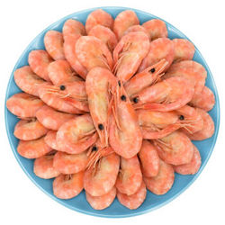 禧美 熟冻加拿大北极虾（学名：长额虾）1kg 70-90只 盒装 自营海鲜水产