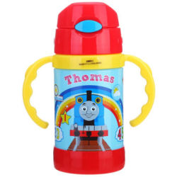 【京东超市】托马斯&朋友(Thomas&Friends)儿童不锈钢双柄吸管保温杯260ml(新老随机发货300ml)红色