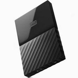 西部数据(WD)New My Passport 1TB 2.5英寸 黑色 移动硬盘WDBYNN0010BBK-CESN