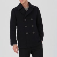 MUJI 无印良品 M6AD412 男式双排扣短大衣