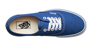 VANS 范斯 Authentic VN-0EE3NVY 蓝色帆布面低帮男士滑板鞋