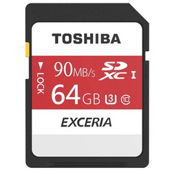 TOSHIBA 东芝 64GB 90M/S SDHC Class10 UHS-I U3存储卡