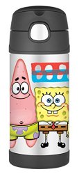 THERMOS 膳魔师 FUNtainer 儿童吸管杯 350ml 海绵宝宝