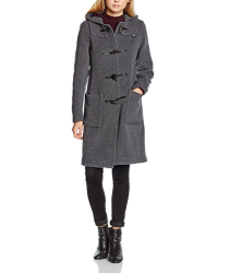 Gloverall Mantel Slim Long Duffle 女士羊毛混纺大衣