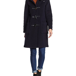 Gloverall Mantel Slim Long Duffle 女士羊毛混纺大衣