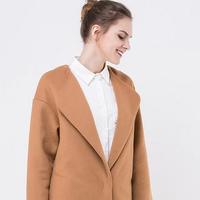 URBAN REVIVO WE48R1GN0001 女士翻领中长款大衣