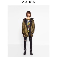 限S/M码：ZARA TRF 00264278056 女士印花T恤