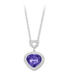 SWAROVSKI 施华洛世奇 Viza Tanzanite  紫色心形项链 