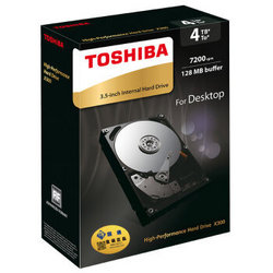 TOSHIBA 东芝 X300系列 4TB 7200转128M SATA3 台式机硬盘(HDWE140AZSTAU)