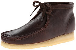 Clarks 男士 Wallabee B 马球靴,Brown Leather,7.5 M US