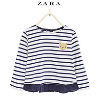 限尺码：ZARA 童装 小动物徽章 T 恤 02335300400