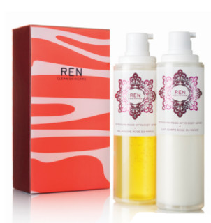  REN 摩洛哥 奥图玫瑰 沐浴露 200ml+身体乳 200ml