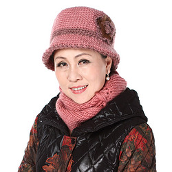 中老年帽子老人女奶奶冬天新款加厚绒保暖护耳婆婆中年冬季毛线帽