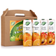 【京东超市】塞浦路斯进口 普瑞达（PRIMA）橙汁+桃汁混合装 1L*4瓶 整箱