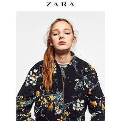 ZARA TRF 女装 08455441401 花卉绗缝飞行员夹克 