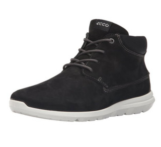 ecco 爱步 CALGARY Hi Top 男士休闲鞋 Black UK11