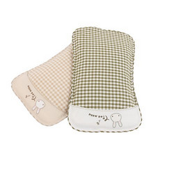 L-LIANG 良良 听梦婴儿护型保健枕(0-5岁)绿+咖 （1个枕芯+2个枕套）