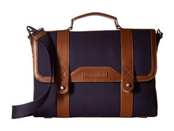 TOMMY HILFIGER David-Briefcase-Canvas w/ Leather Trim 男士公文包