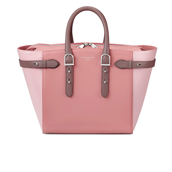 ASPINAL of LONDON MARYLEBONE 女士中号真皮手提包 Rose Dust/Dusky Pink/Chanterelle