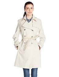 VIA SPIGA Double-Breasted Trench Coat with Belt 女款风衣