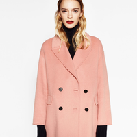 ZARA 07522250620 女士羊毛混纺双纽扣大衣